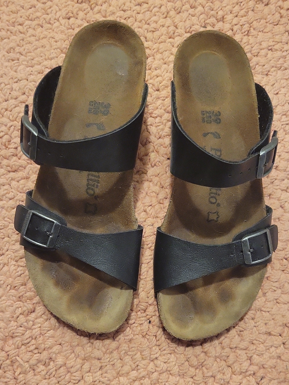 Papillio Black Wedge Sandals Size 39/8
